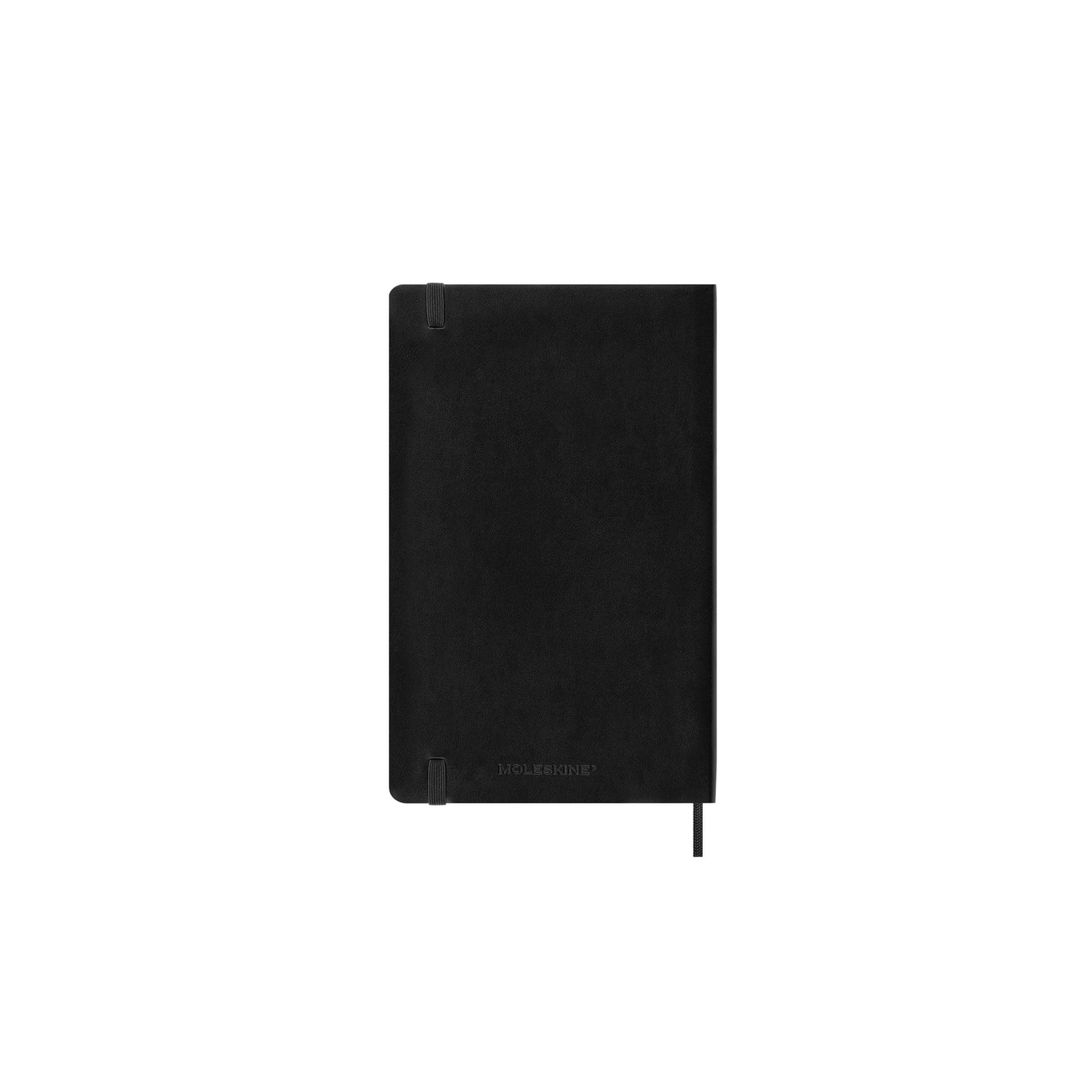Agenda large de julho 2025 a dezembro 2026  semana vista capa mole Moleskine preto em inglês Preto-7