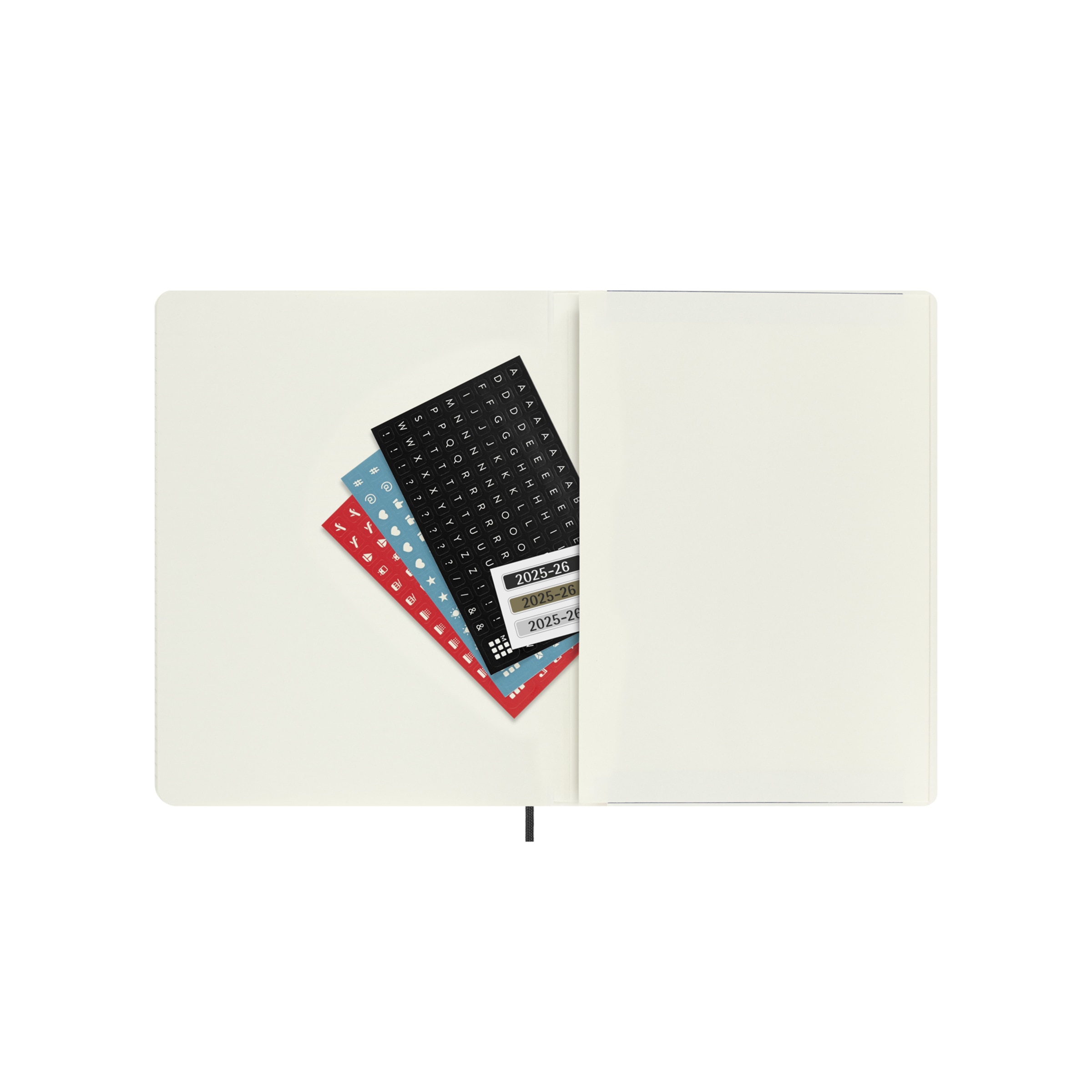 Agenda extralarge de julho 2025 a dezembro 2026  semana vista capa mole Moleskine preto em inglês Preto-6