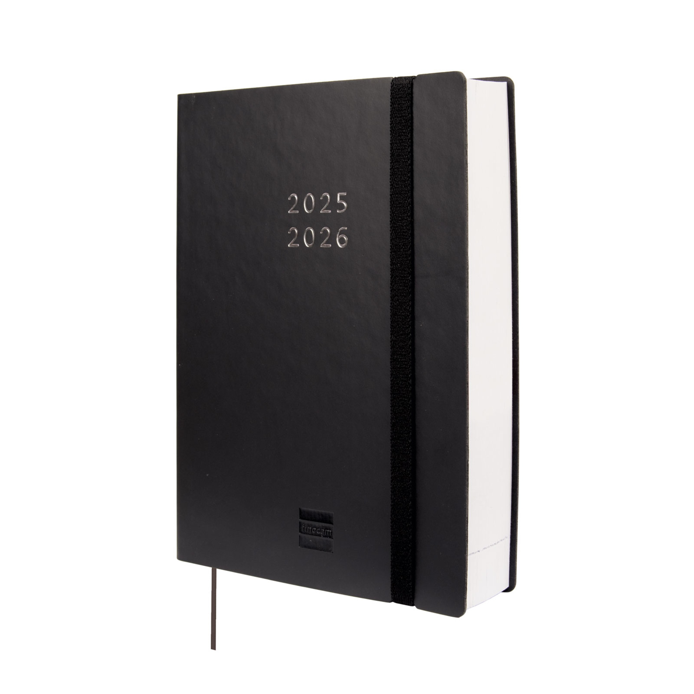 Agenda 18 meses julho 2025-dezembro 2026 Mara Y4-120x170 mm 1 dia página Finocam preto internacional multilingue Preto-1