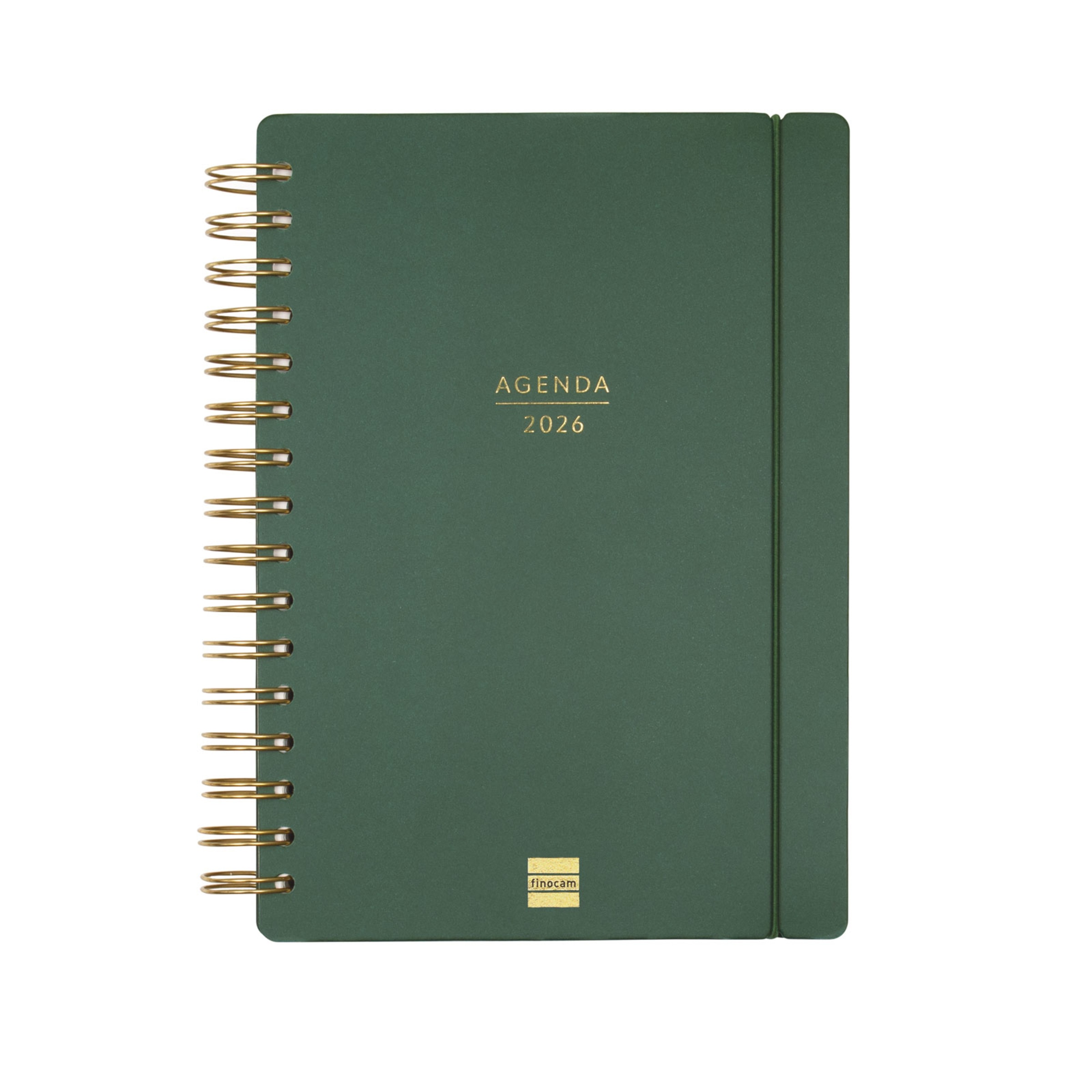 Agenda 16 meses septiembre 2025-diciembre 2026 Haiku E10-155x212 mm semana vista horizontal Finocam verde Verde-1
