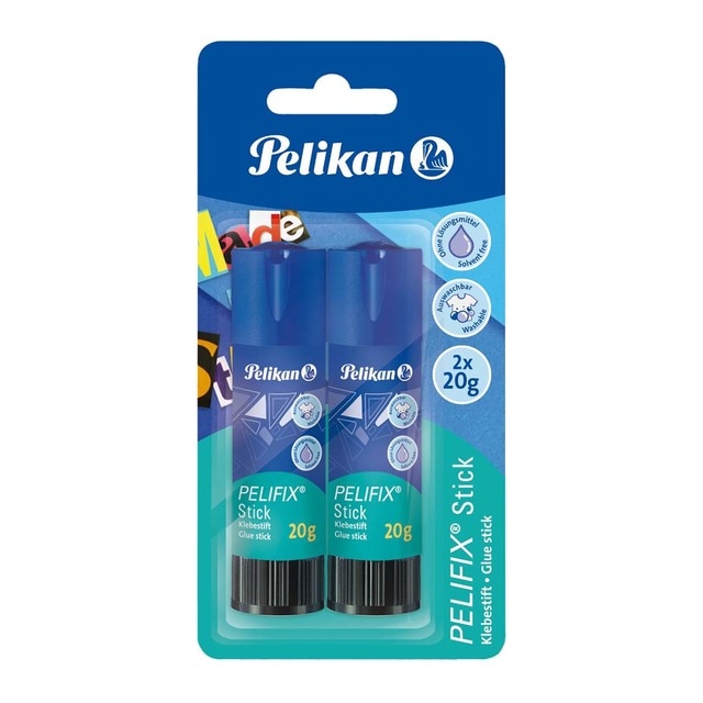 Imagen 0 de Blíster 2 unidades de pegamento de barra 20 gramos Pelikan pelifix