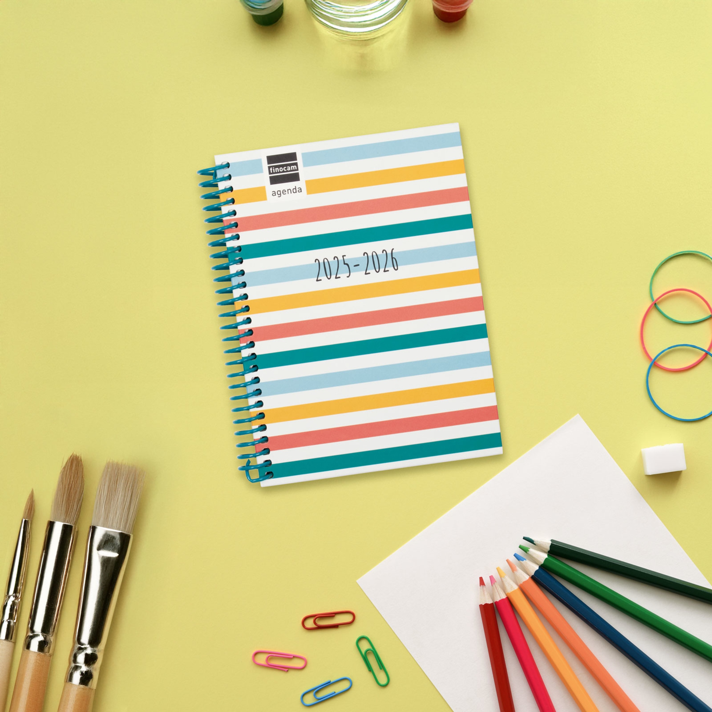 Finocam - Agenda Espiral 18 Mois 2023 2024 Semaine Sur 2 Pages