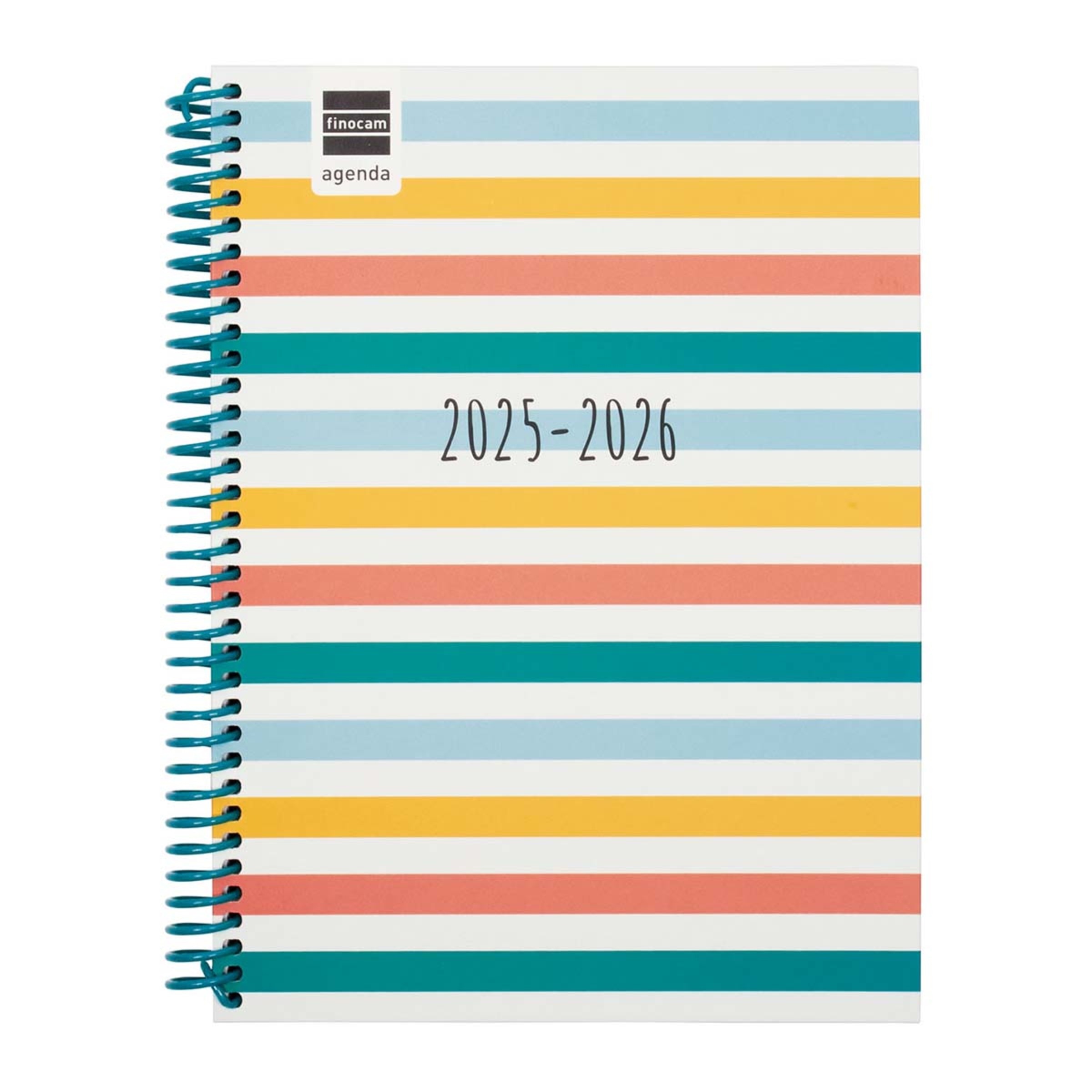 Agenda curso 2025-2026 Diva 1/4-155x212 mm semana vista horizontal Colors Finocam multilingüe 1