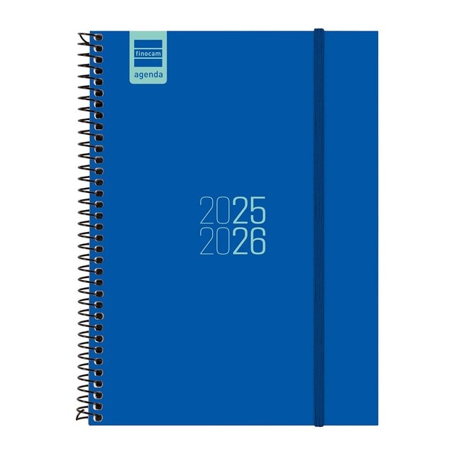 Imagen 0 de Agenda curso 2025-2026 Espir E10-155x212 mm semana vista horizontal Finocam azul