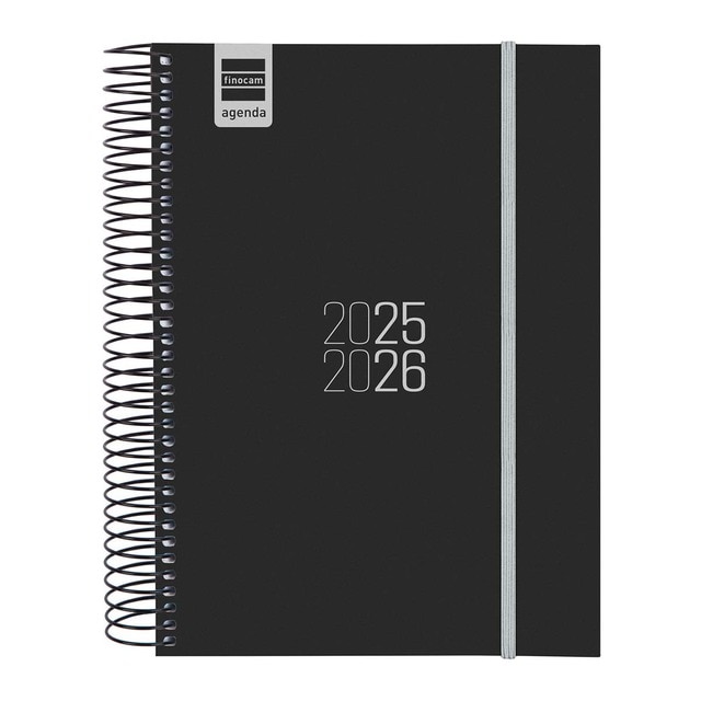 Imagen 0 de Agenda curso 2025-2026 Espir E10-155x212 mm 1 día página Finocam negro