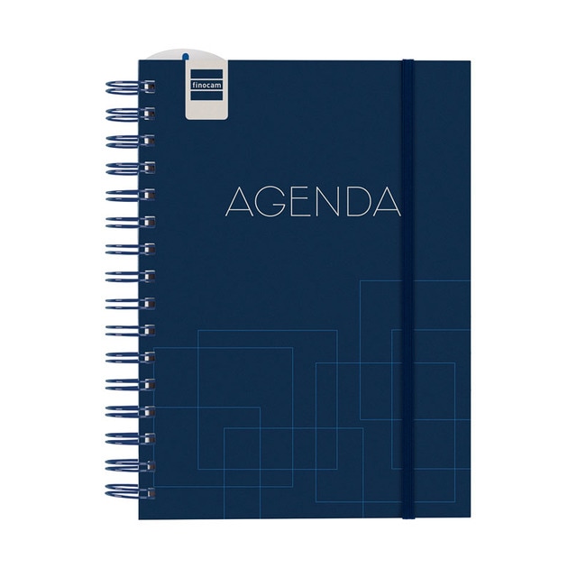Imagen 0 de Agenda curso 2025-2026 Institut 1/4-155x215 mm semana vista vertical Finocam azul multilingüe