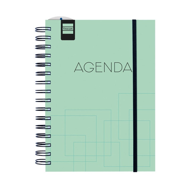 Imagen 0 de Agenda curso 2025-2026 Institut 1/4-155x215 mm semana vista vertical Finocam azul turquesa multilingüe
