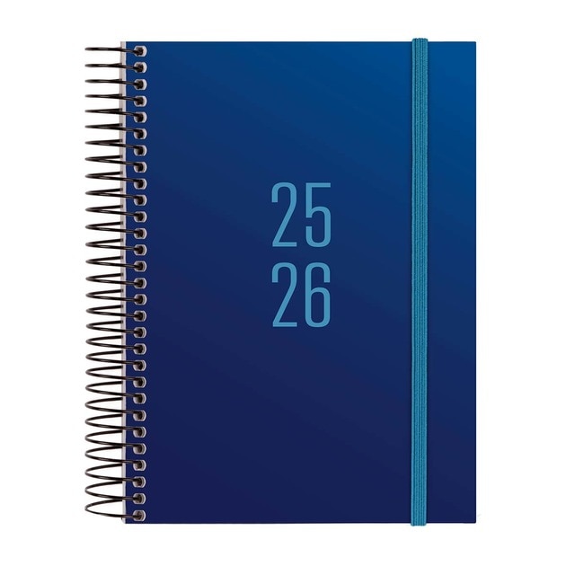 Imagen 0 de Agenda curso 2025-2026 1/8-120x164 1 día página Finocam azul multilingüe