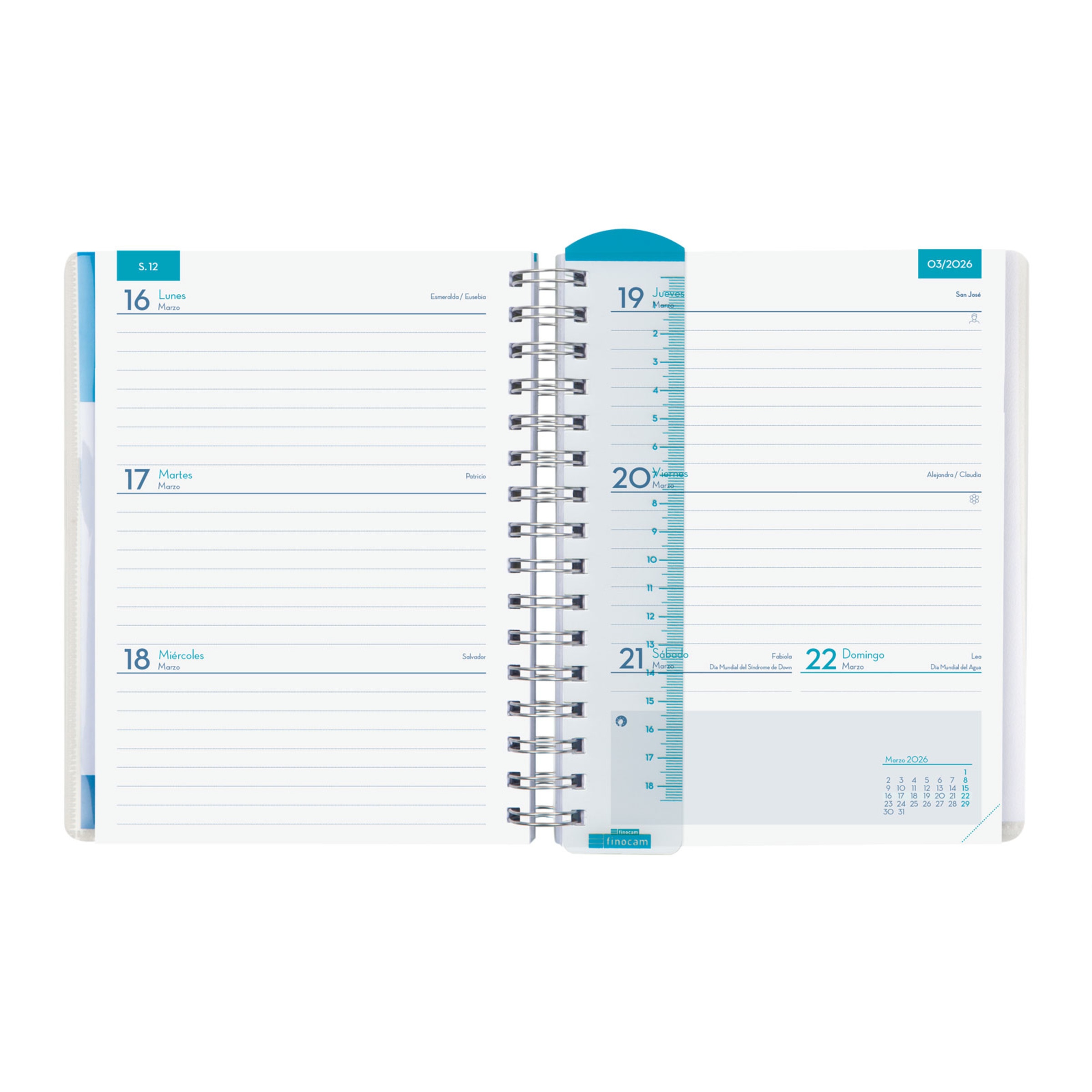 Agenda para el docente curso 2025-2026 Magistral 1/4-155x212 mm semana vista horizontal mandala Finocam Multicolor-5