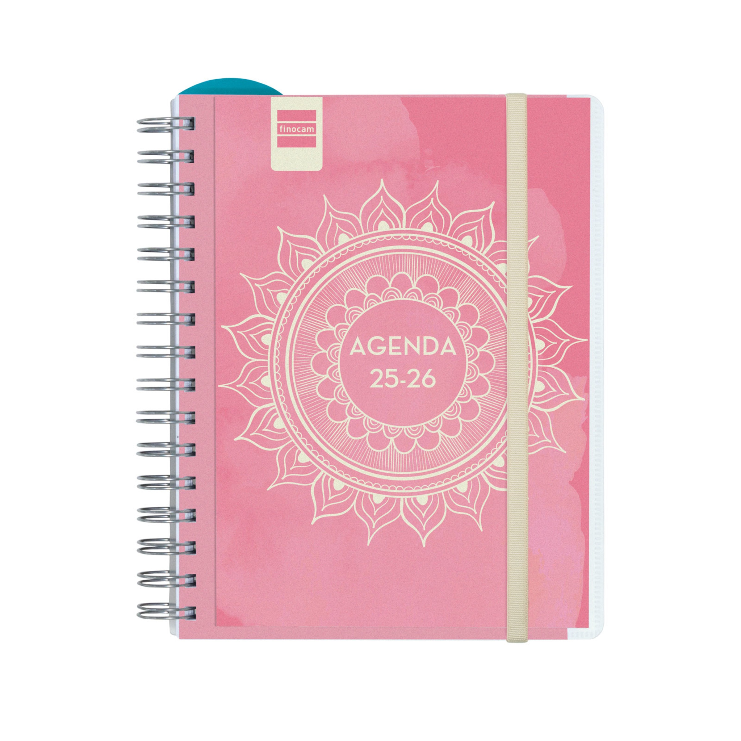 Agenda para el docente curso 2025-2026 Magistral 1/4-155x212 mm semana vista horizontal mandala Finocam Multicolor-9