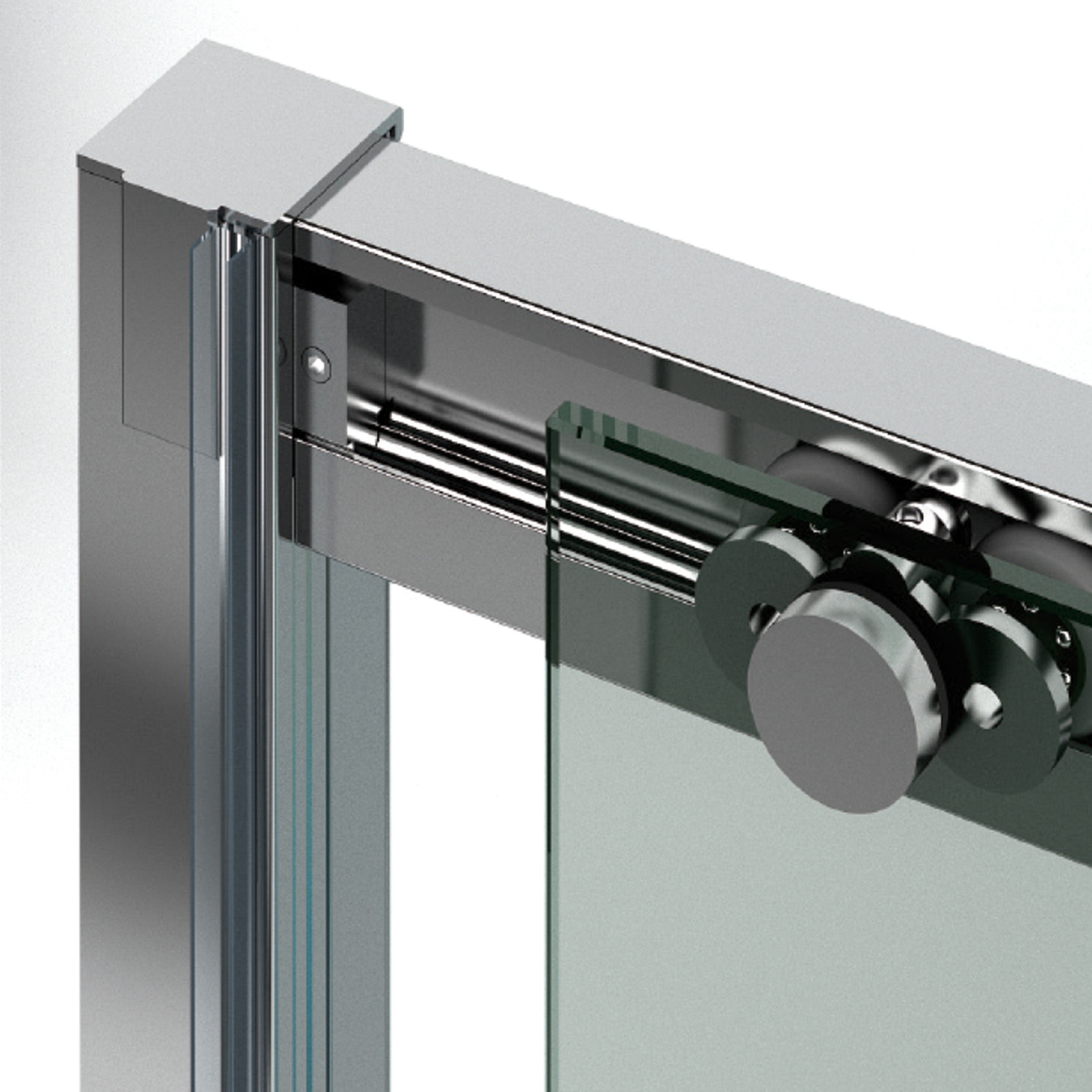 Mampara de ducha frontal Versalles 4P Ibermampara Cromo-2