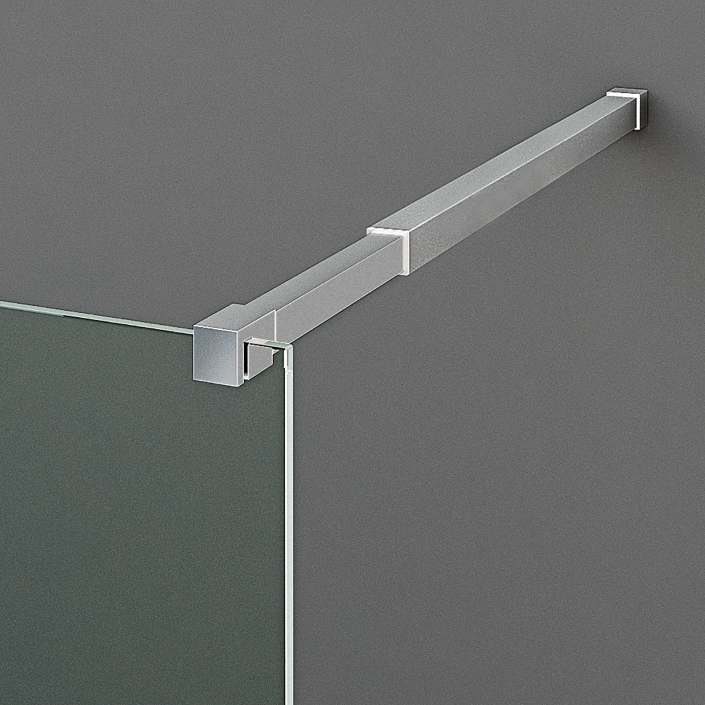 Mampara de ducha con panel fijo Módena-8 CC Ibermampara Cromo-3