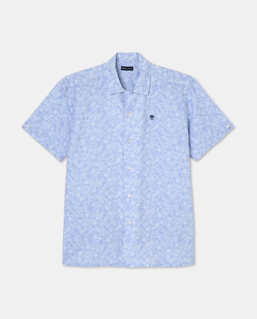 Imagem 0 de Camisa Beachwear Estampada com Manga Curta