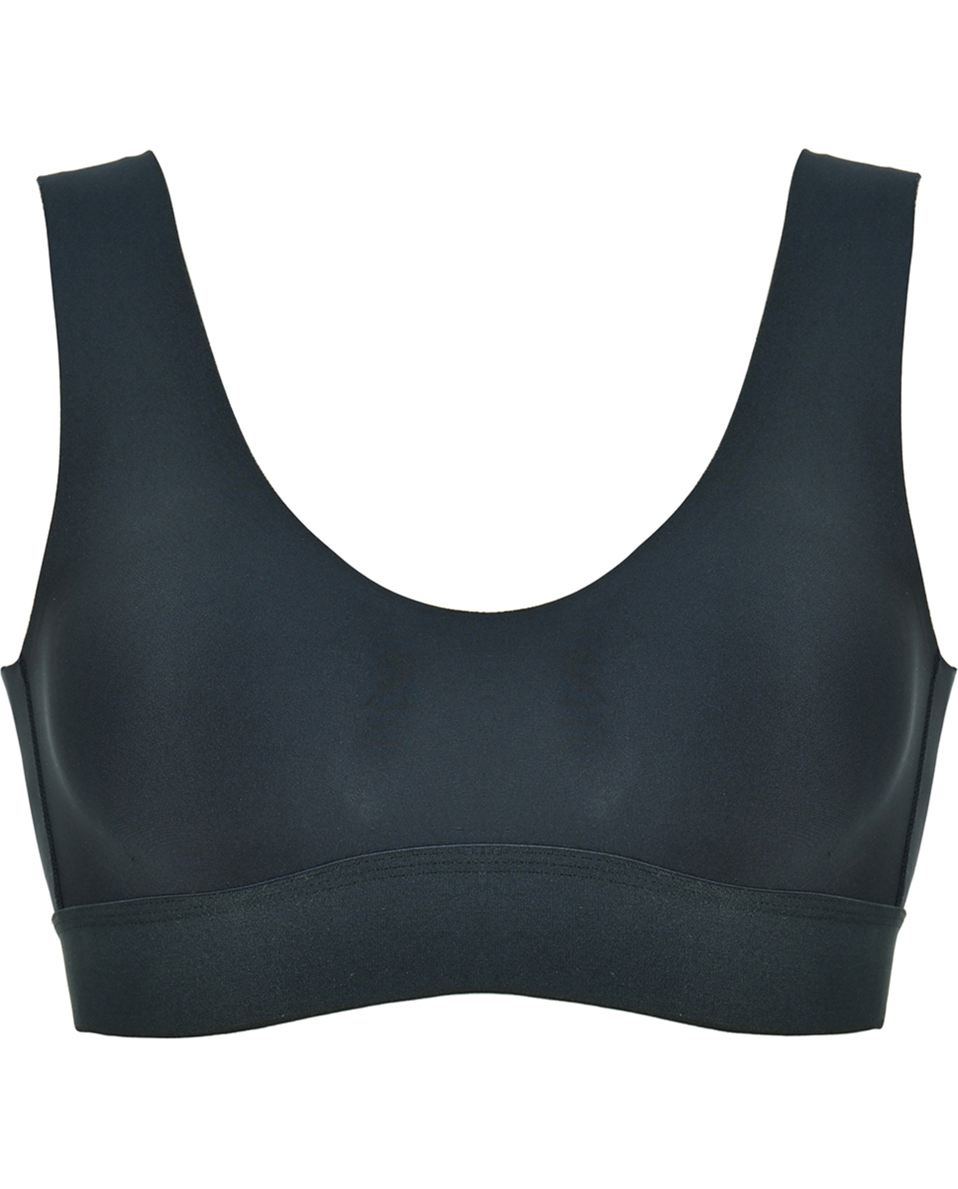 Soutien sem Aros com Copa Elástica e Alças Largas Preto-3