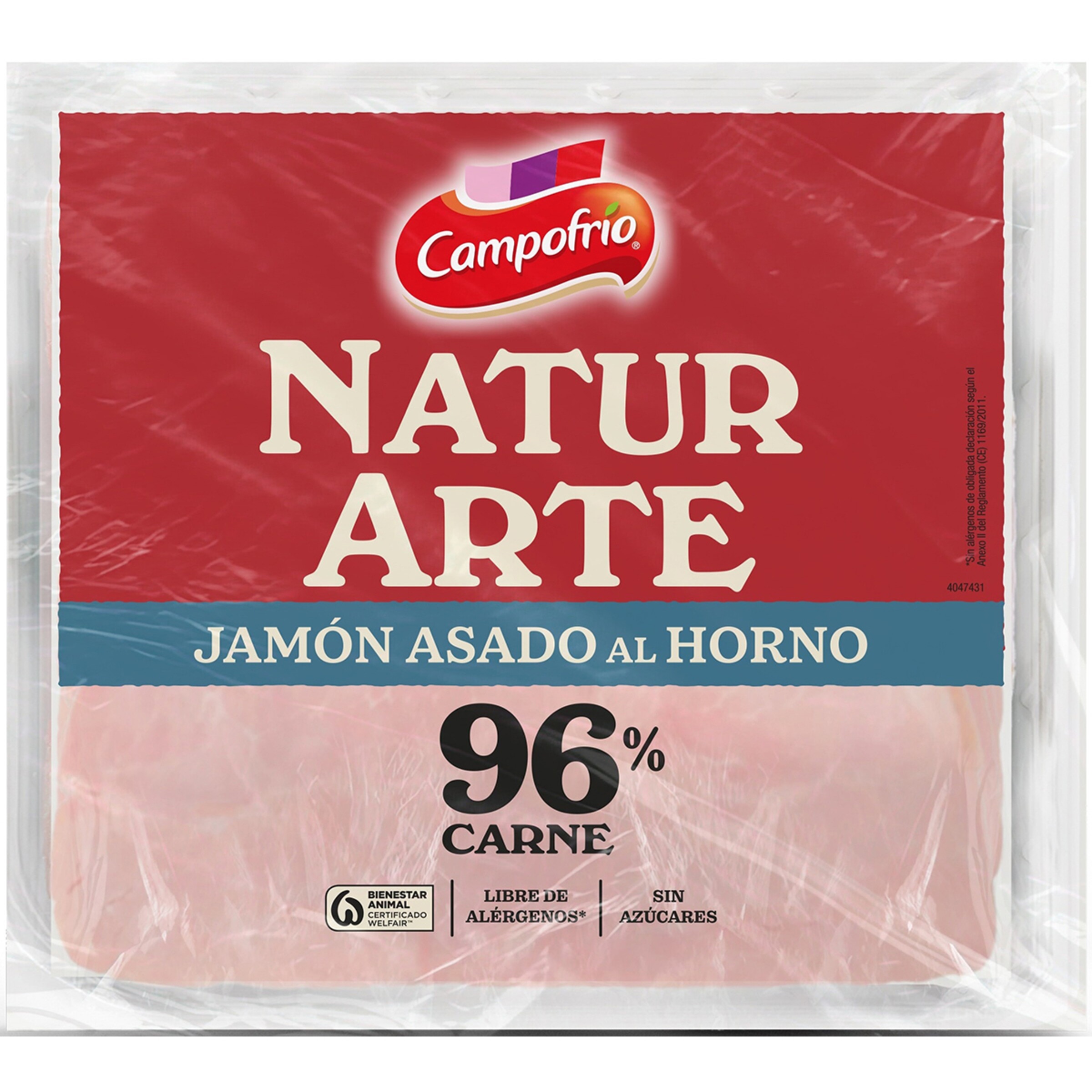 NaturArte jamón asado al horno en lonchas 96% carne sin azúcares envase 110 g