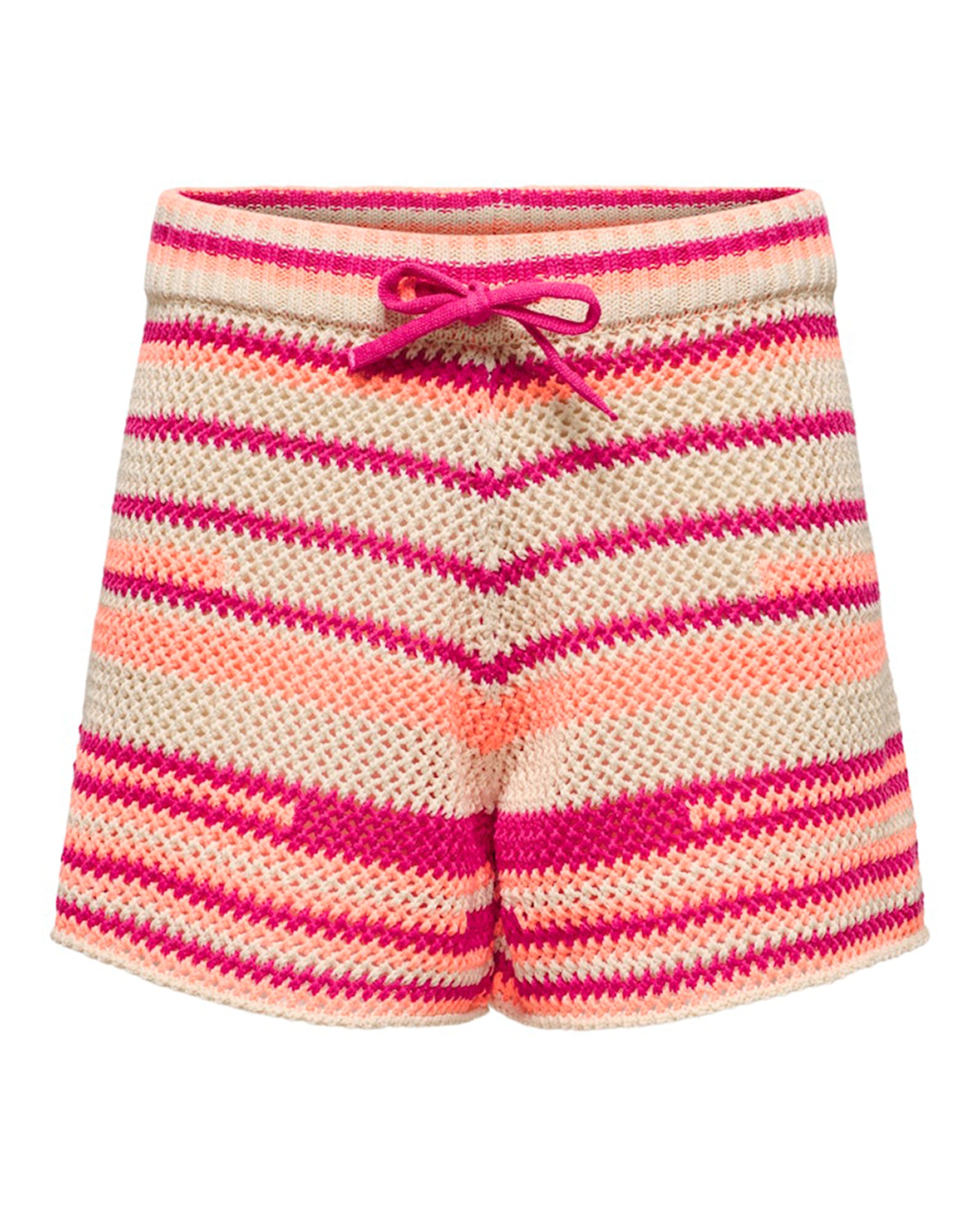 Calções de Malha às Riscas Rosa-4