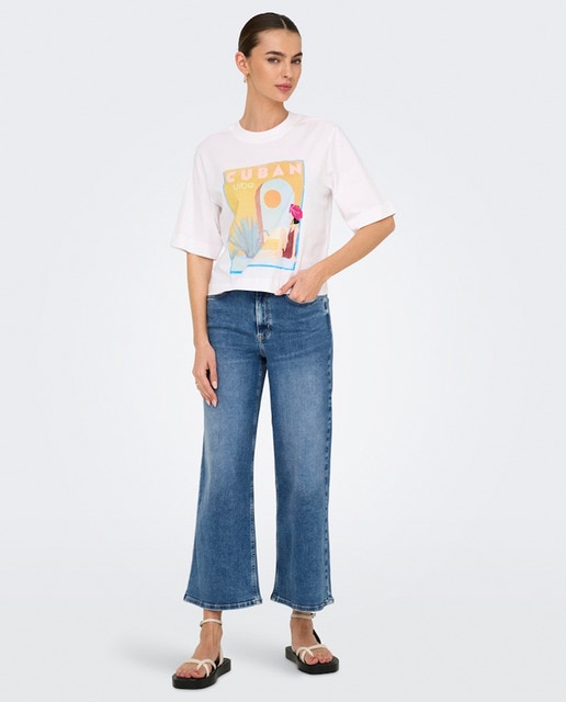 Imagen 0 de Vaqueros wide leg mujer tiro alto
