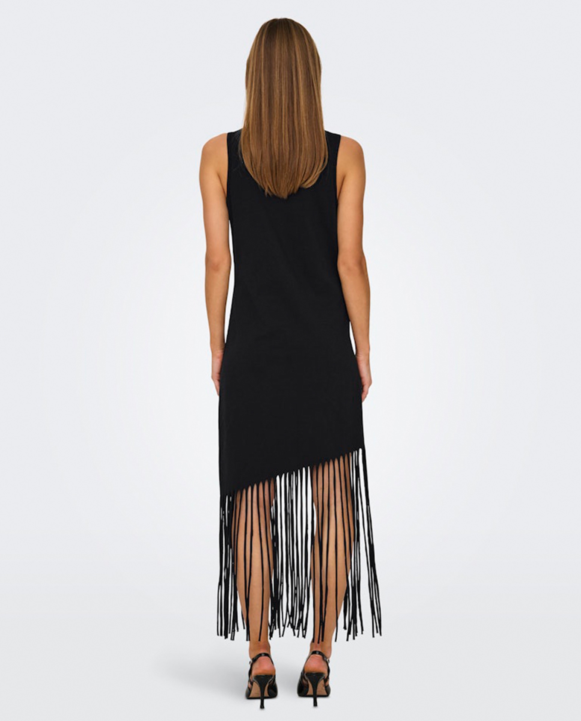 Vestido Comprido Justo Preto-2