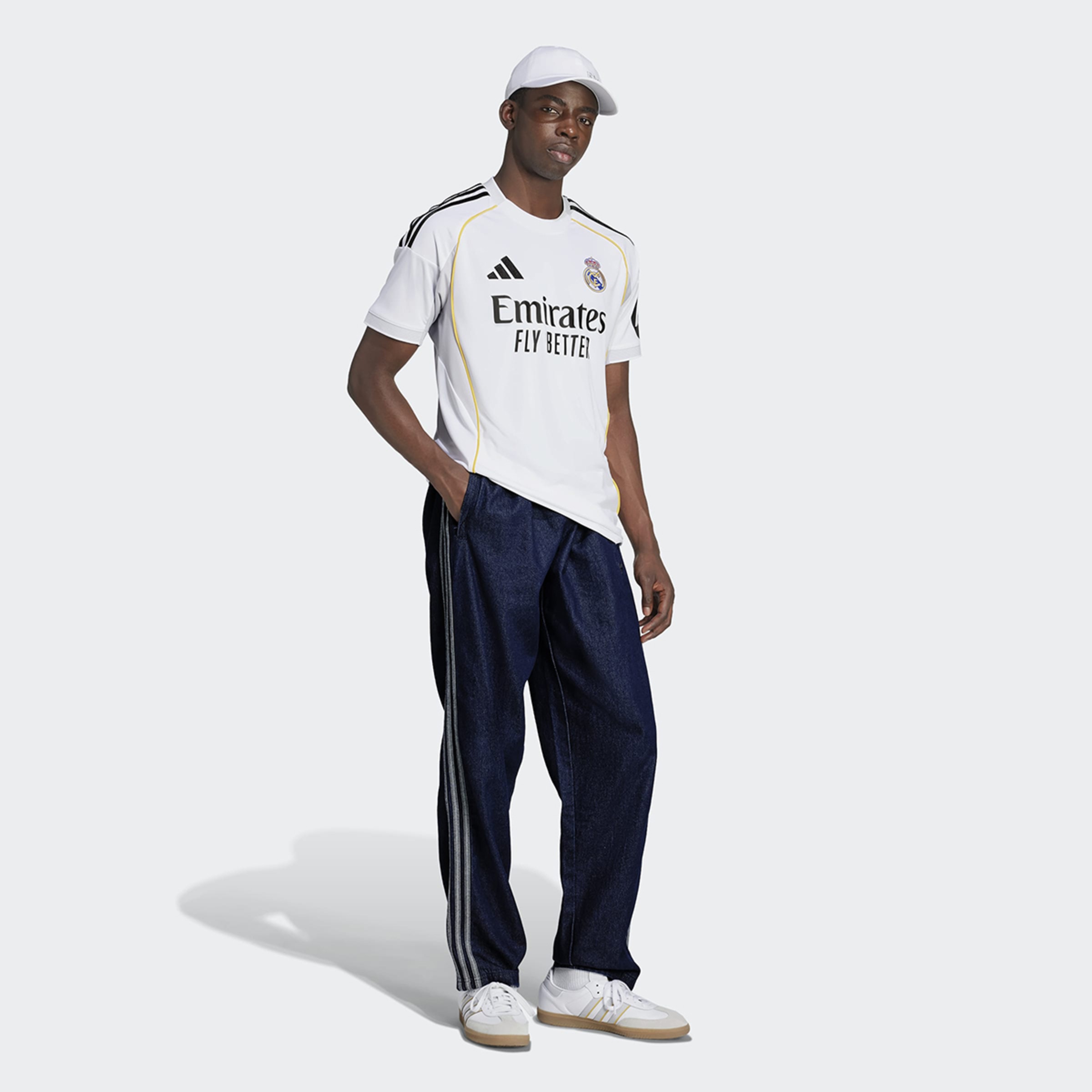 T-shirt de Homem 1.º Equipamento Real Madrid CF 2025-2026 Branco-5
