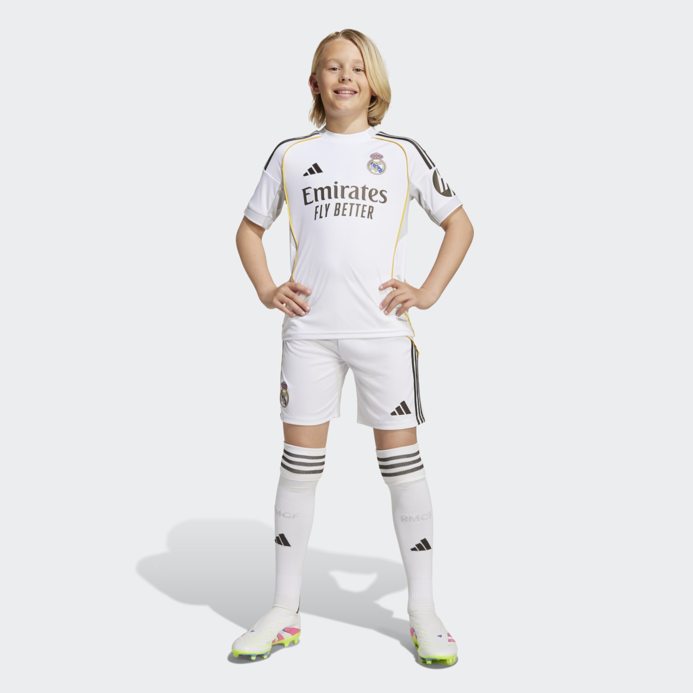 Conjunto de Criança 1.º Equipamento Real Madrid CF 2025-2026 Branco-7