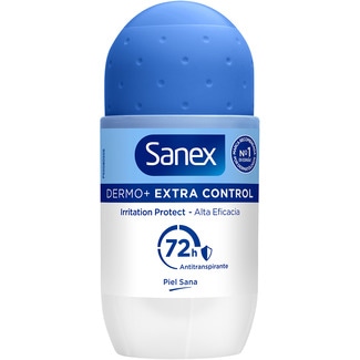 desodorante roll-on Dermo + Extra Control 72h antitranspirante unisex envase 50 ml - Sanex