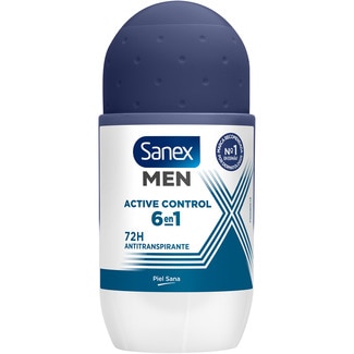 desodorante roll-on Active Control 6 en 1 72h antitranspirante envase 50 ml - Sanex Men