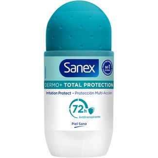desodorante roll-on Dermo + Total Protección 72h antitranspirante unisex envase 50 ml - Sanex
