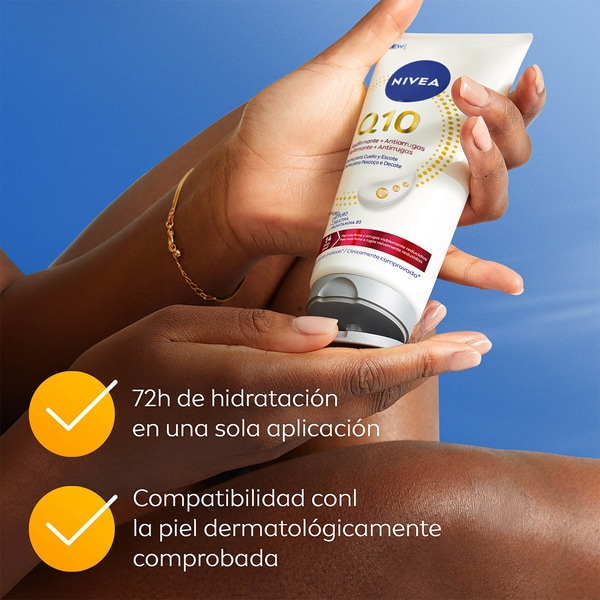Q10 crema para cuello y escote reafirmante + antiarrugas 72h de hidratación Rohr 200 ml con creatina y provitamina B5