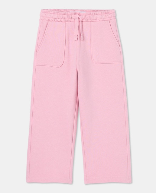 Imagen 0 de Pantalón felpa wide leg con vivo lateral de niña