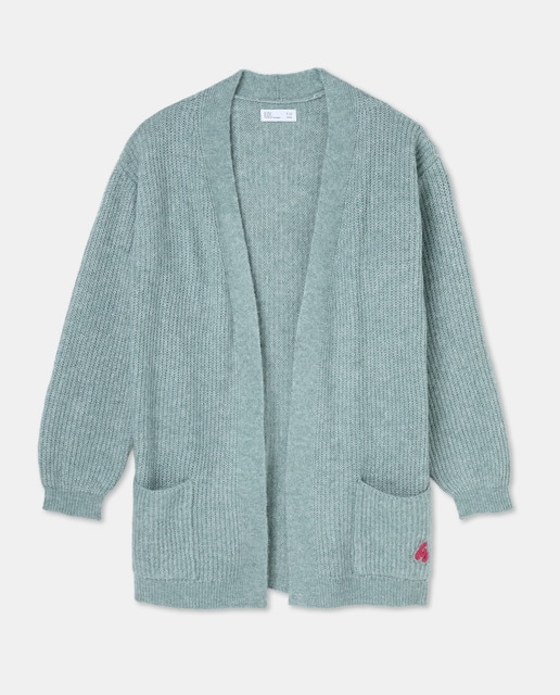 Imagem 0 de Casaco de Tricot Comprido com Bolsos