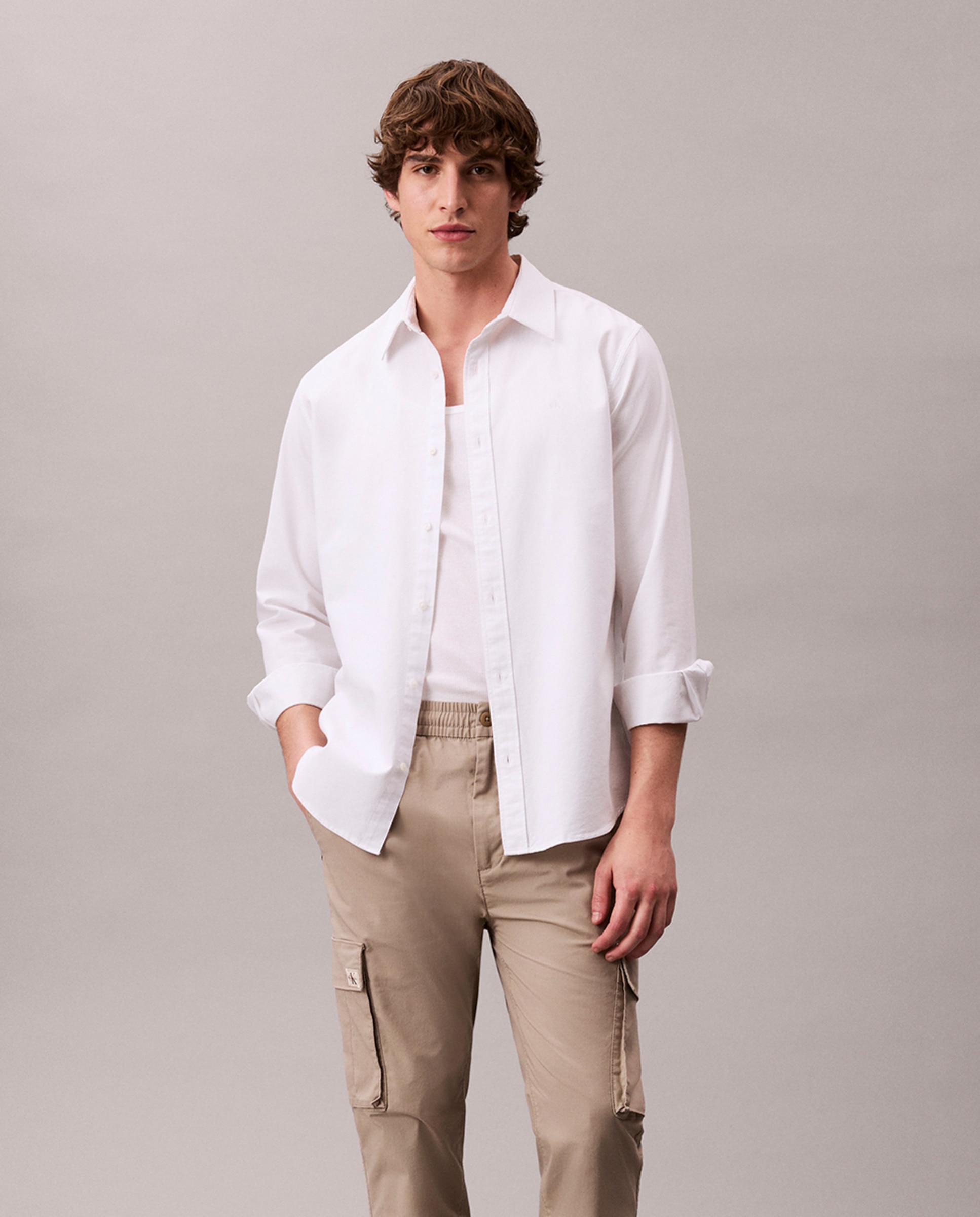 Calças sportswear de homem Bege-2
