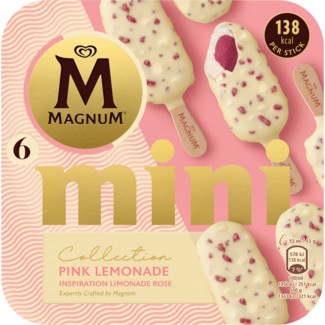 Gelado Mini Pink Lemonade Pack 6 unidades embalagem 330 ml - Magnum