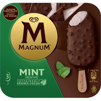 Gelado Magnum Mint Pack 3 unidades embalagem 300 ml - Olá