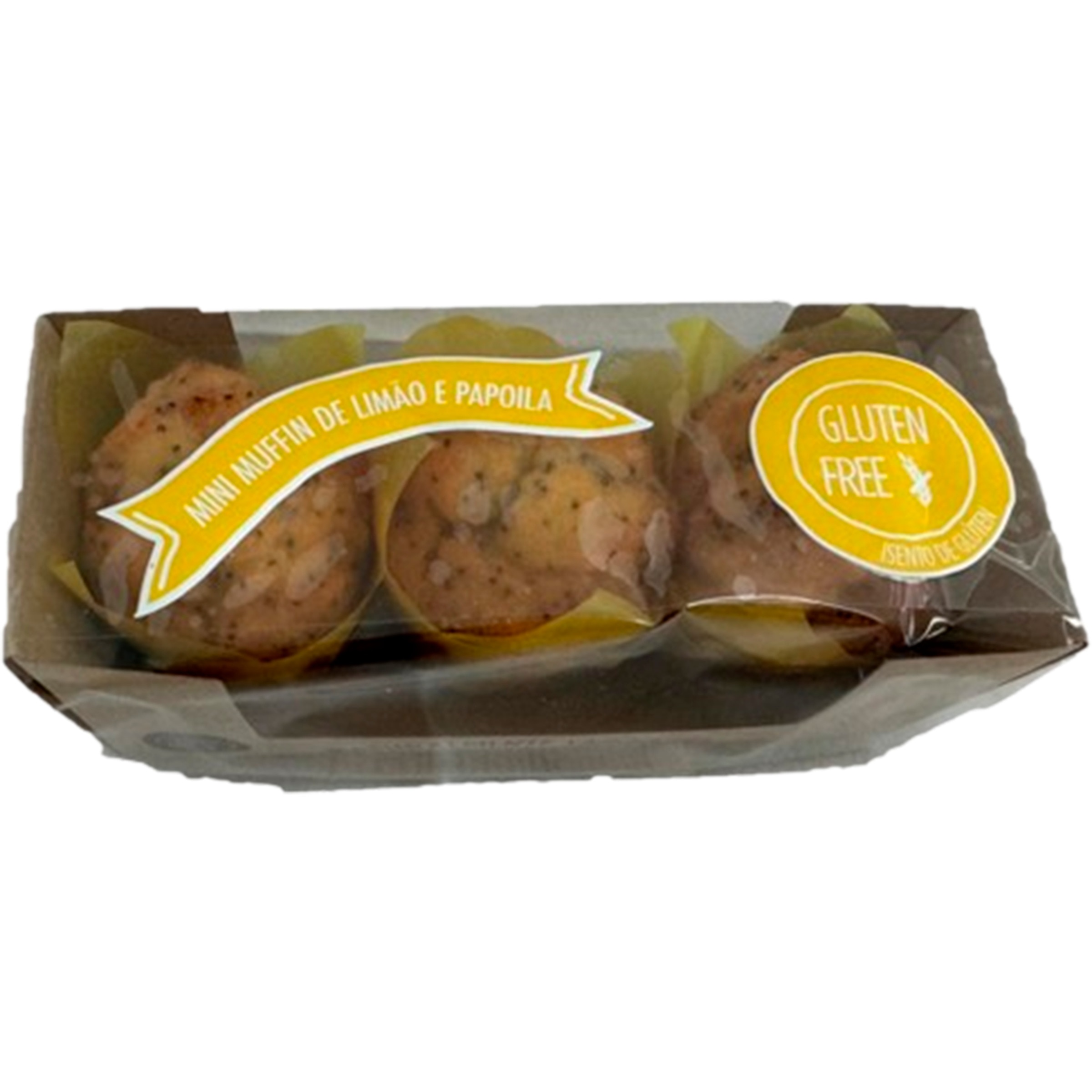 Mini Muffins de Limão e Papoila sem Glúten embalagem 120 g