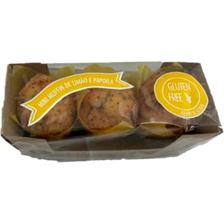 Mini Muffins de Limão e Papoila sem Glúten embalagem 120 g - Museu Do Pão