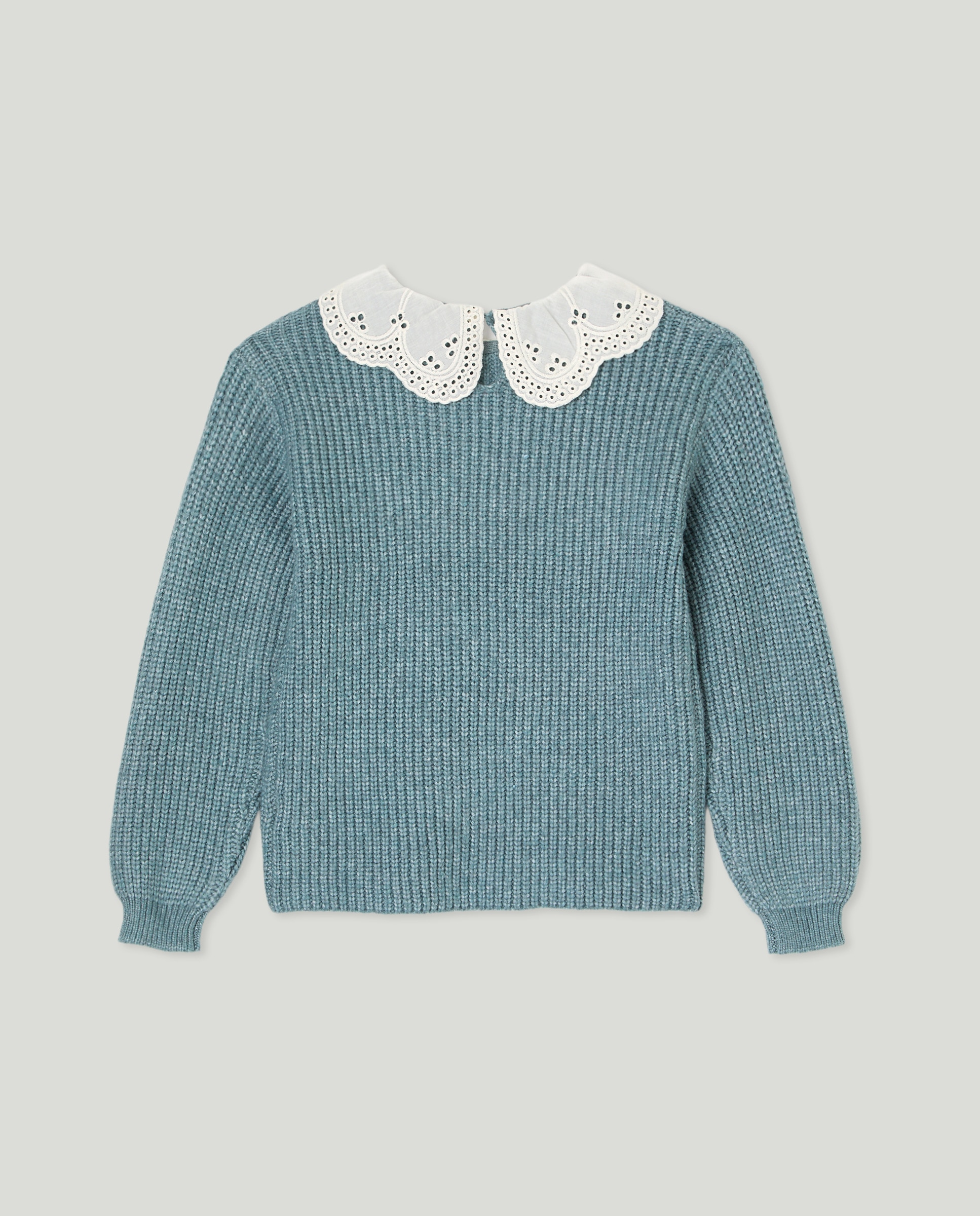 Jersey niña cuello Blusa niña Verde-2