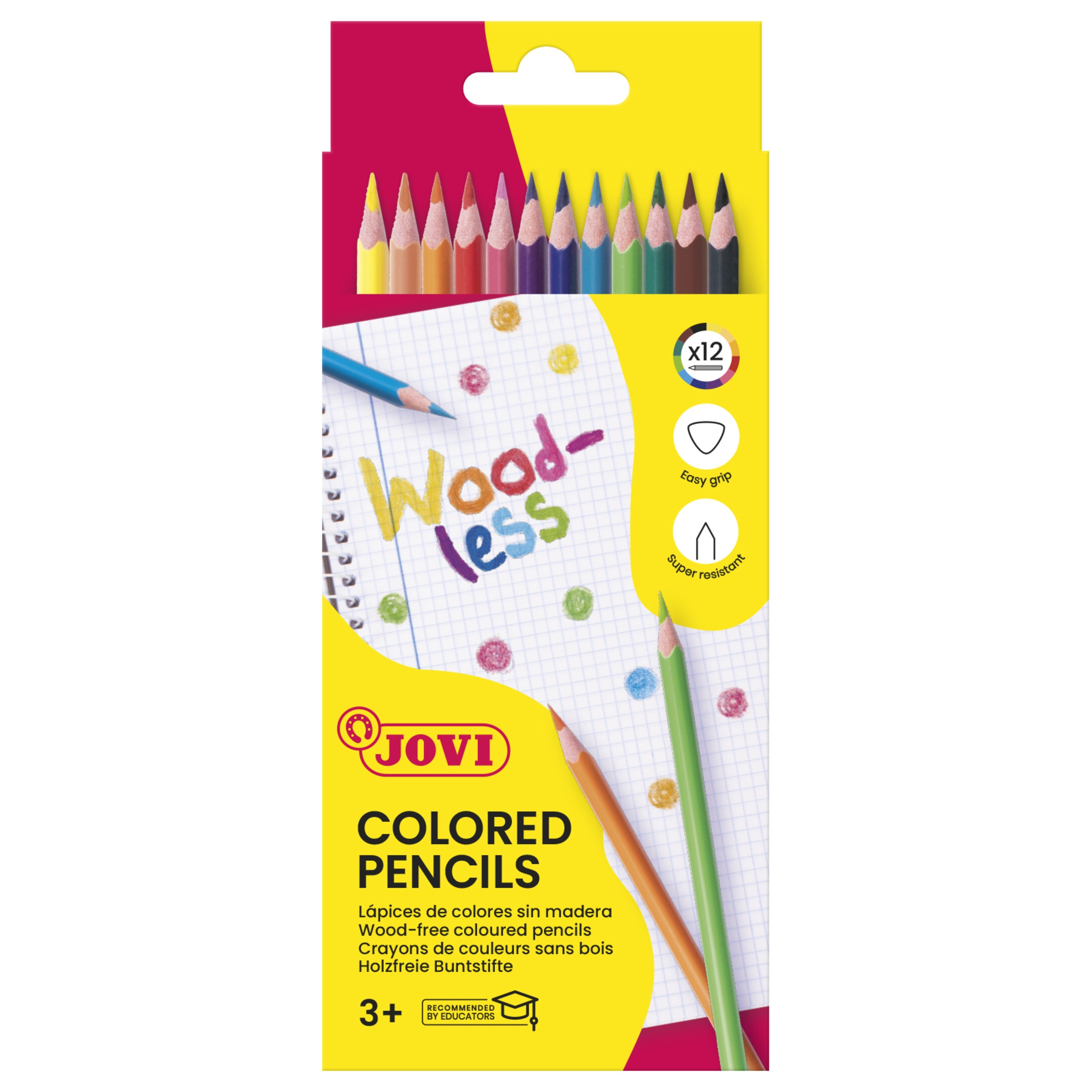 Lápis Woodless 12 lápis Jovi Multicolor Multicolor-1