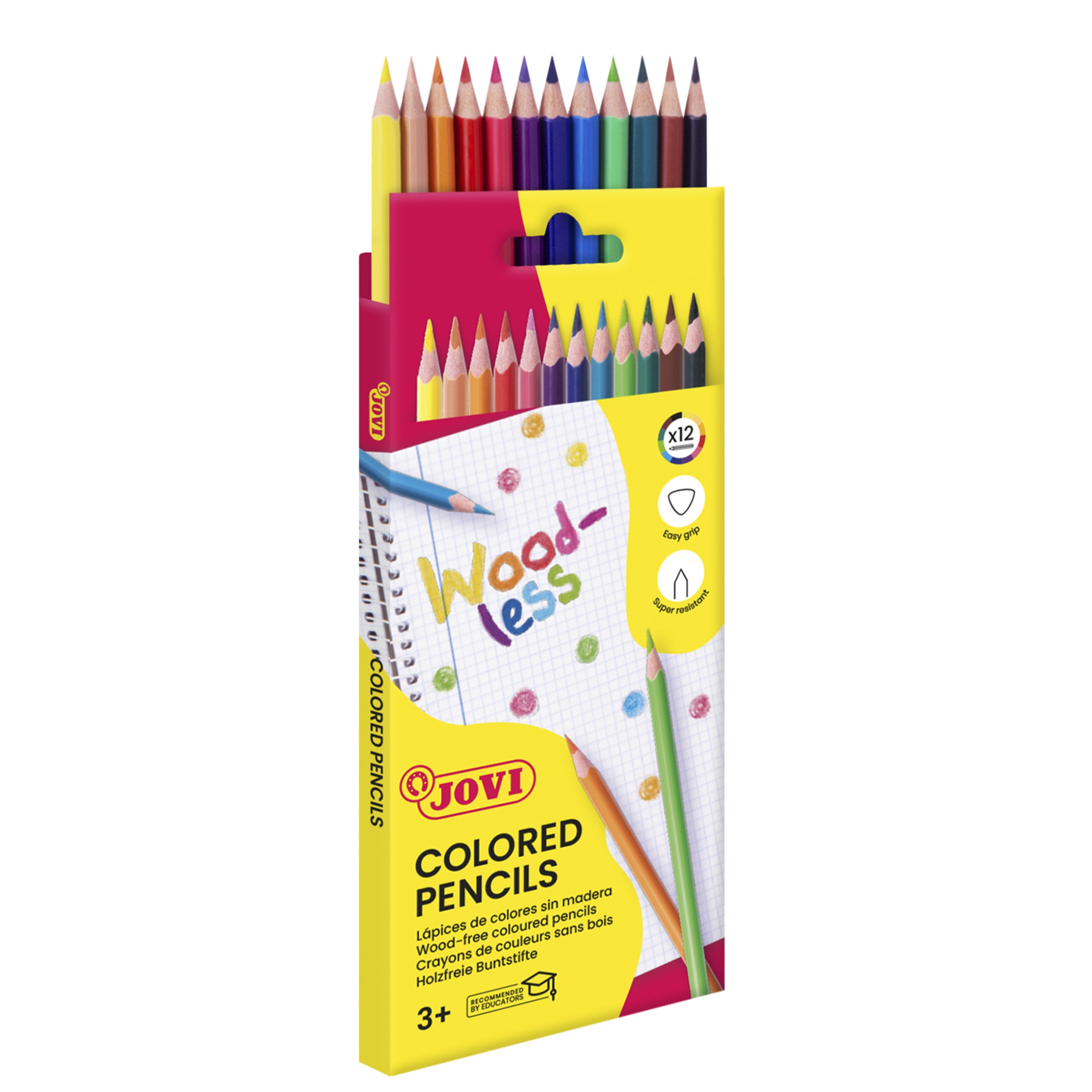 Lápis Woodless 12 lápis Jovi Multicolor Multicolor-2