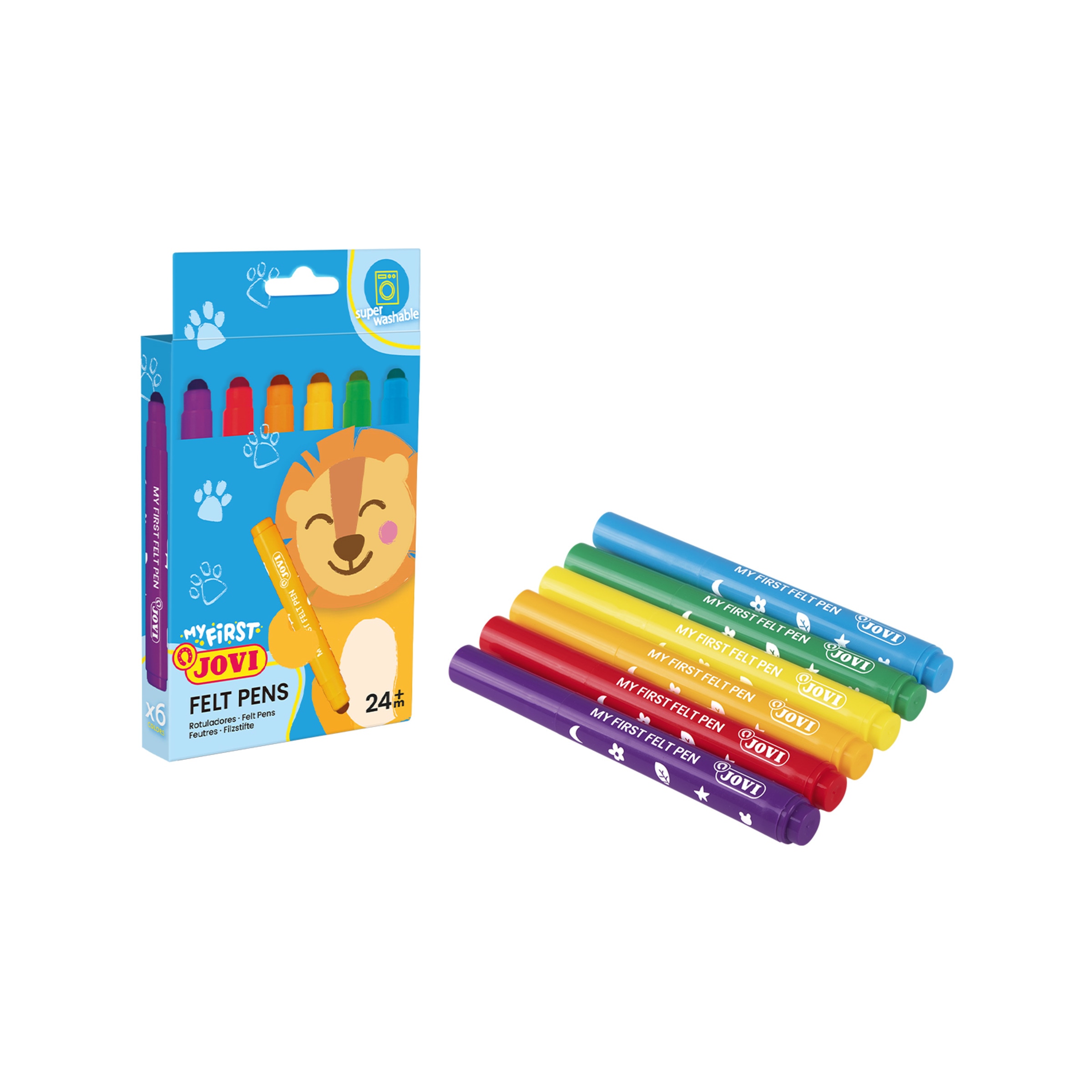 My First Felt Pen 6 canetas feltro Jovi Multicolor Multicolor-3