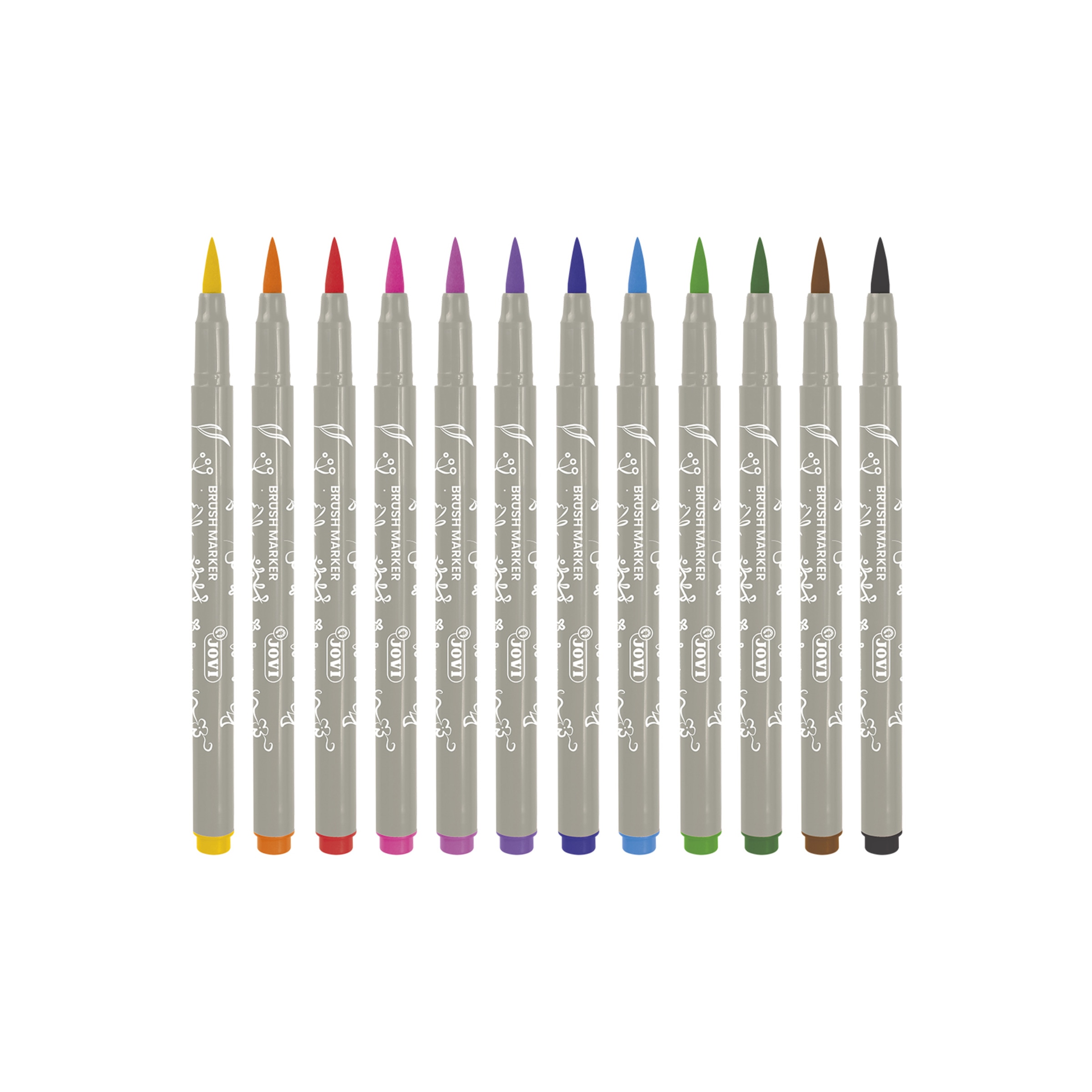 BRUSH MARKER 12 rotualdores Jovi Multicolor Multicolor-3