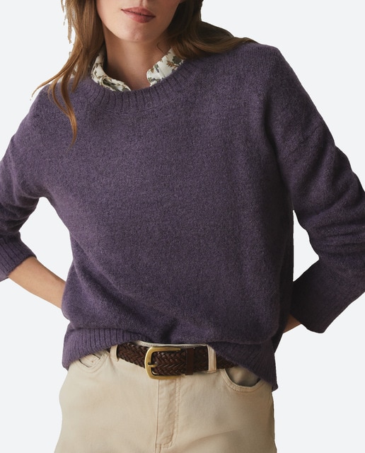 Imagen 0 de Jersey con alpaca y cuello caja de mujer