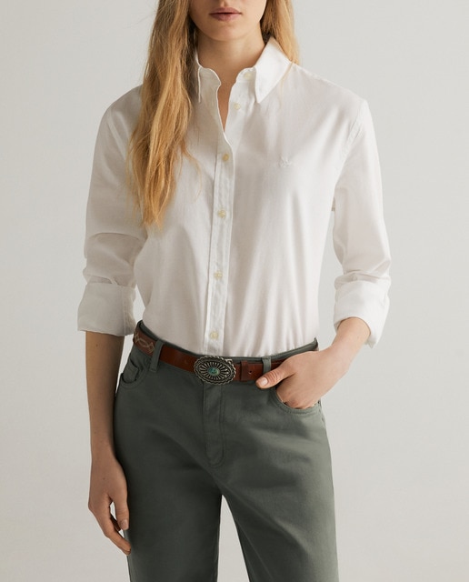 Imagen 0 de Blusa clásica oxford en color liso