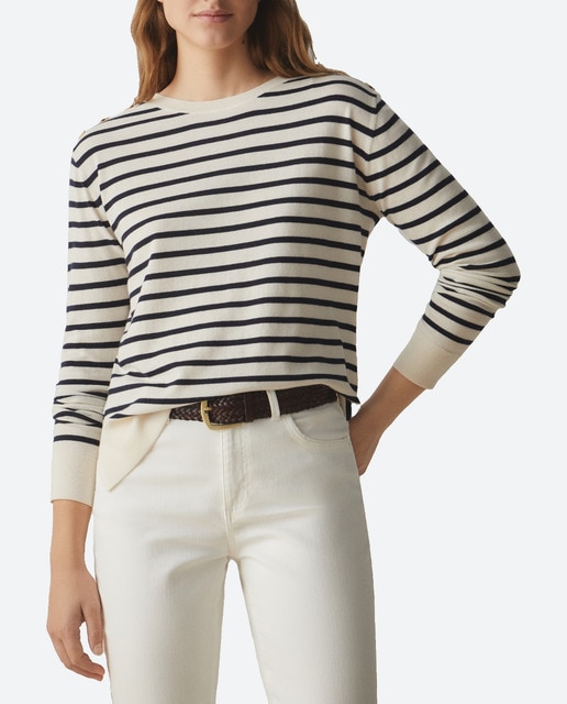 Imagen 0 de Jersey básico de mujer con cuello barco