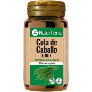 cola de caballo forte sin gluten y vegano bote 30 cápsulas vegetales - Naturtierra