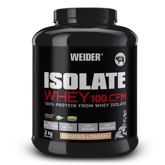 Imagen 0 de Proteína Isolate Whey 100 CFM 2 kg Cookies & Cream Weider