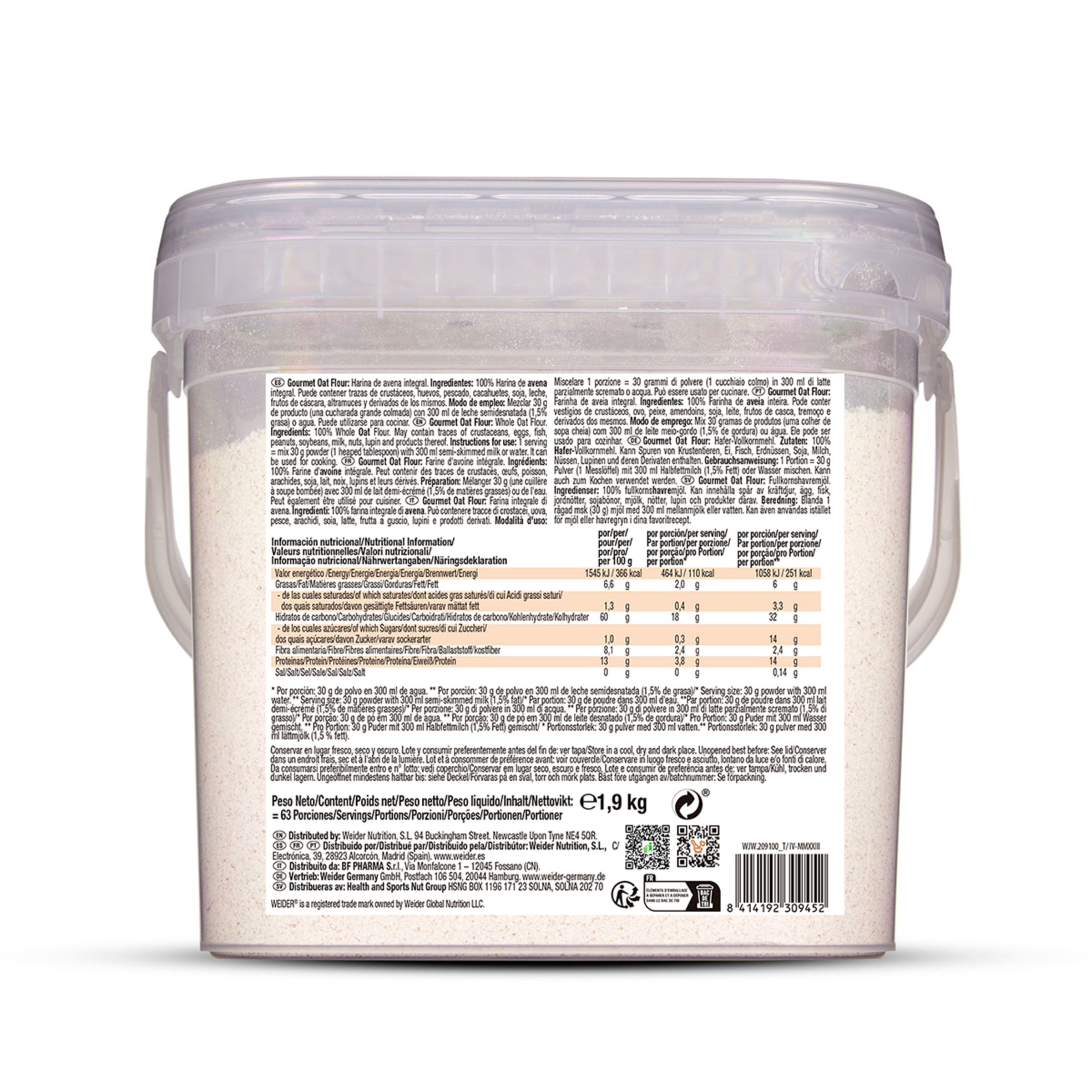 Gourmet Oat Flour Weider 2