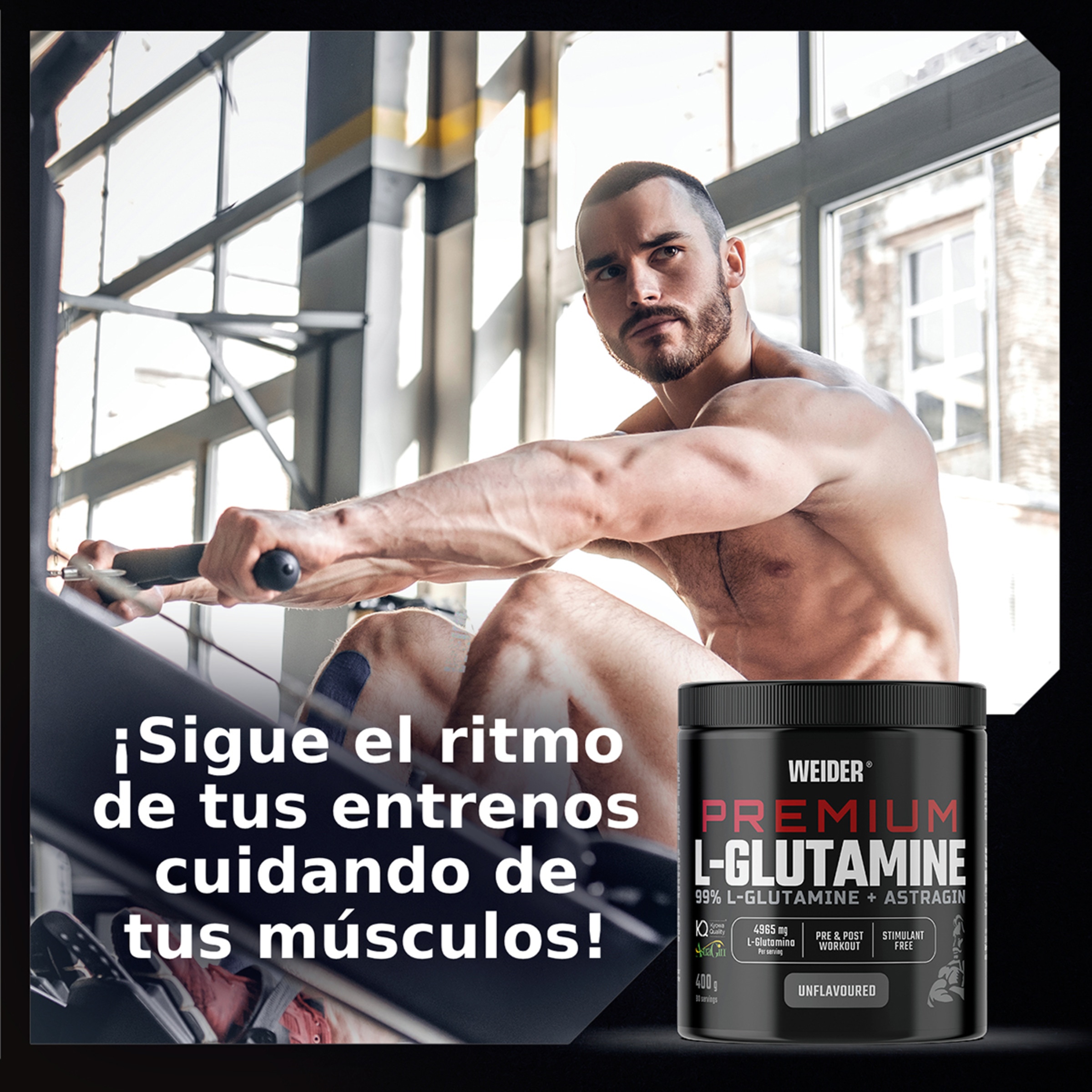 Premium L-Glutamina+Astragin 400G Weider 6