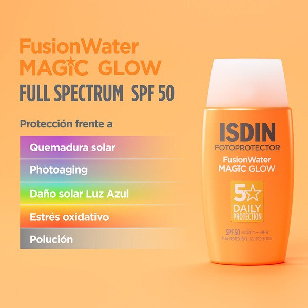 Fusion Water Magic Glow SPF 50 facial sun protection 50 ml daily use