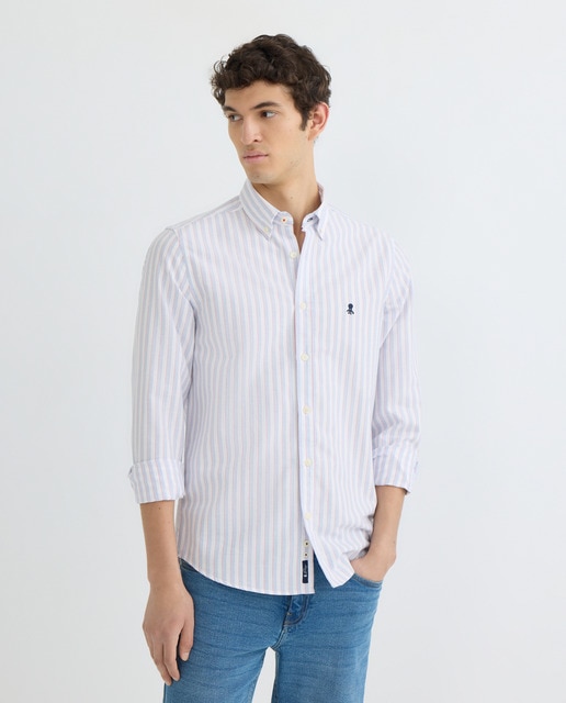 Imagen 0 de Camisa hombre manga larga de rayas