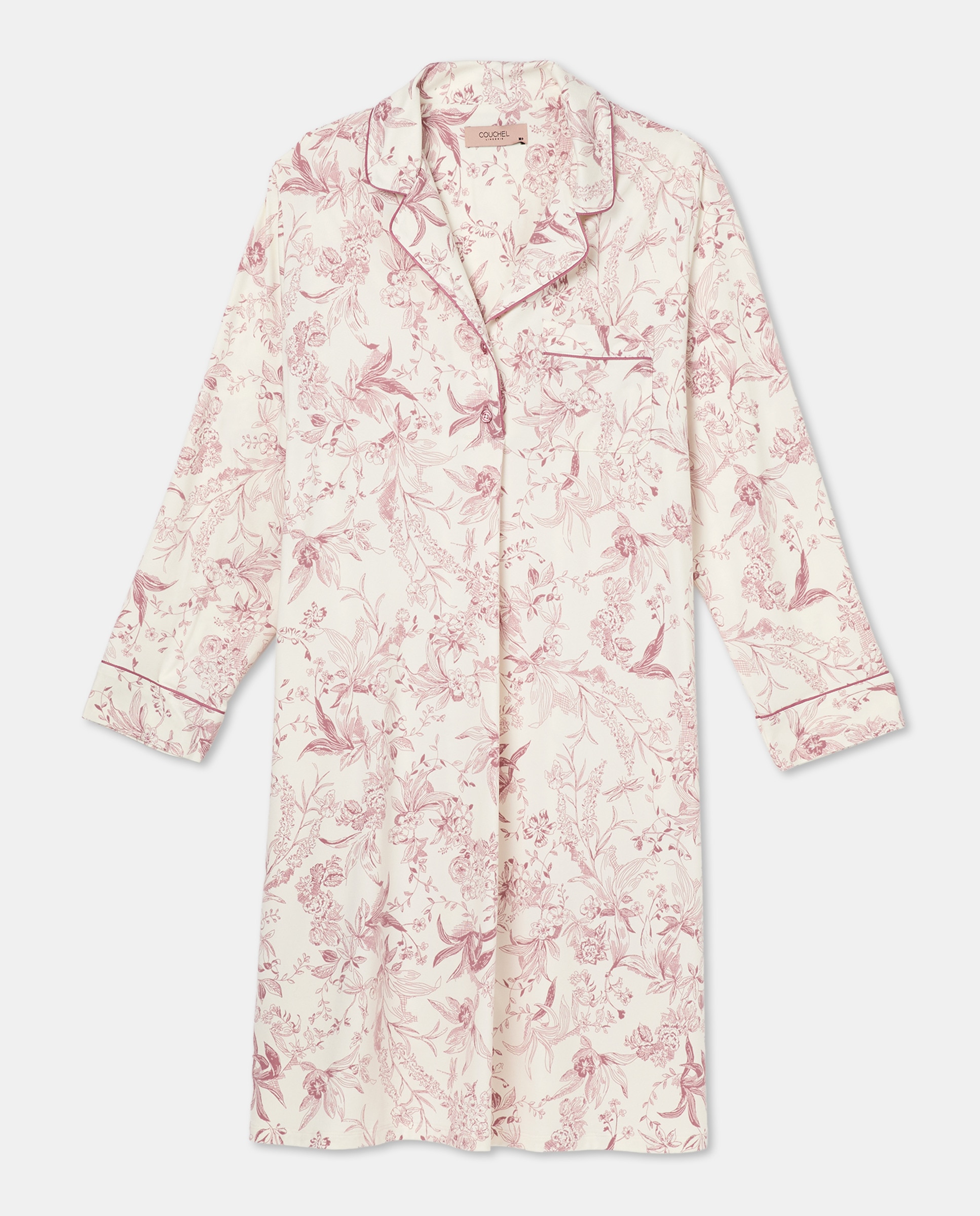 Camisa de Dormir Estampada Rosa-4